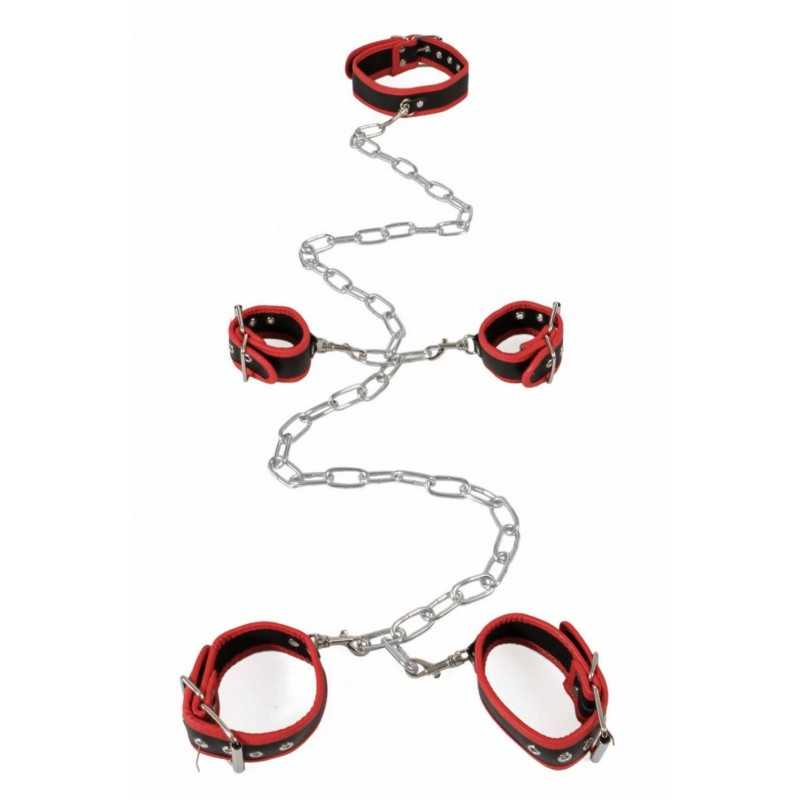 Erotissimo Loveshop 82 Complet Set Rouge Amovible Collier