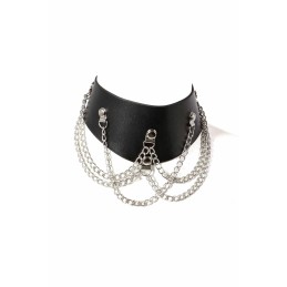 Erotissimo Loveshop 82 Collier Chainette Simili Cuir Noir