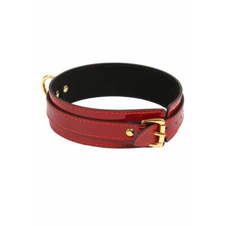 Erotissimo Loveshop 82 Collier Vinyle Bordeaux et Attaches