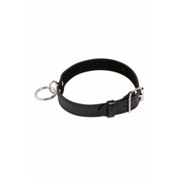 Erotissimo Loveshop 82 Collier Simili Cuir Noir et Anneau