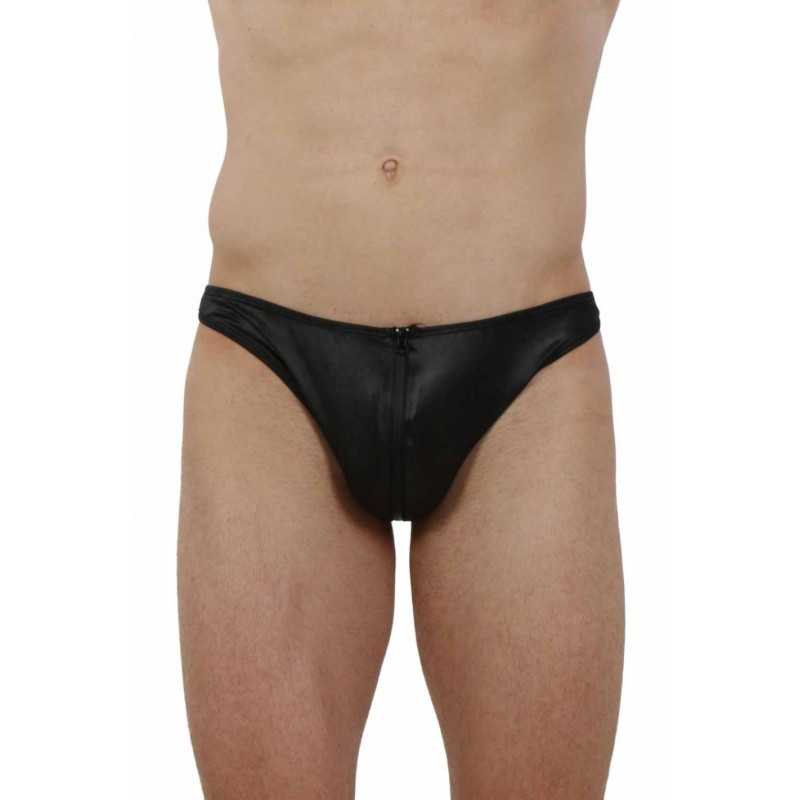 Erotissimo Loveshop 82 String Homme Wetlook Zip Devant Micro