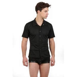 Erotissimo Loveshop 82 Chemise Homme Tissu Perforé Col Bouton