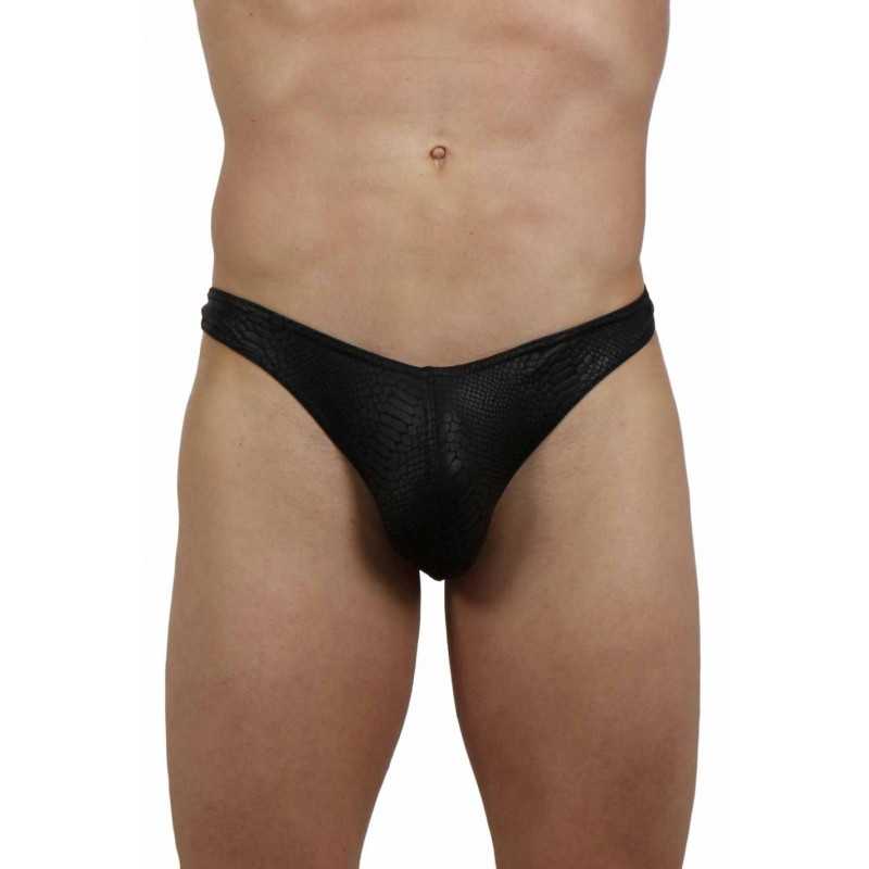 Erotissimo Loveshop 82 String Homme Wetlook Effet Peau Serpent