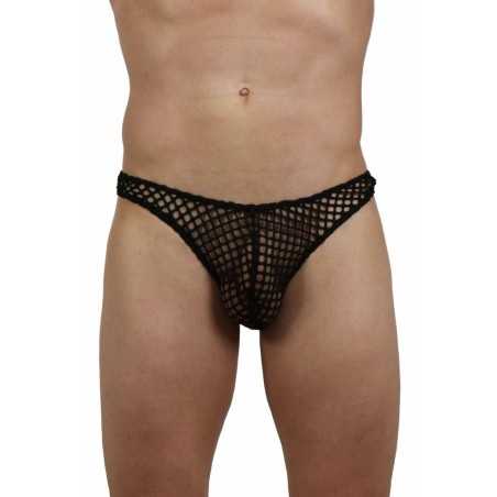 Erotissimo Loveshop 82 String Homme Résille Noire épaisse