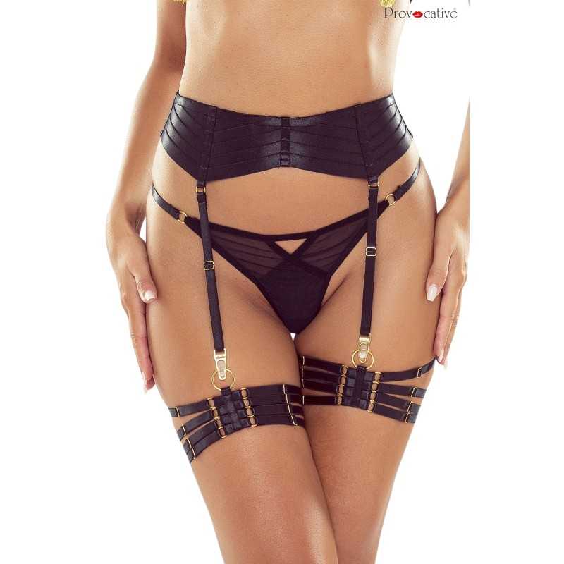 Erotissimo Loveshop 82 String Ouvert Harnais Micro Résille Noire