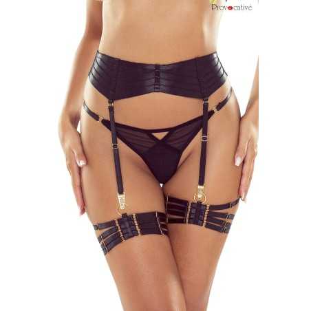 Erotissimo Loveshop 82 String Ouvert Harnais Micro Résille Noire