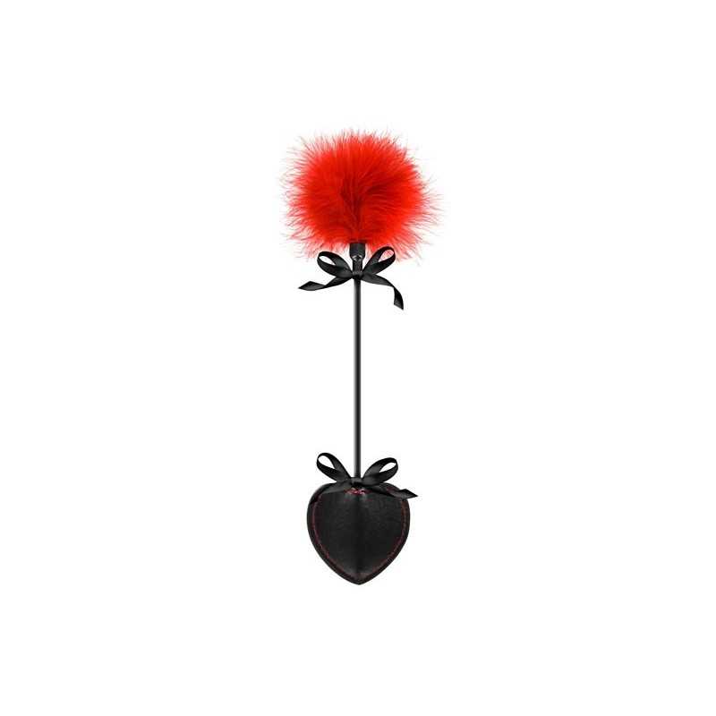 Prestaloveshop Coeur Cravache et Plume Noire & Rouge