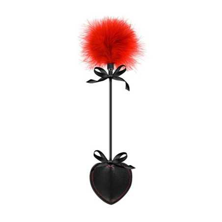 Prestaloveshop Coeur Cravache et Plume Noire & Rouge