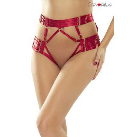 Erotissimo Loveshop 82 Culotte Ouverte Harnais satiné Rouge