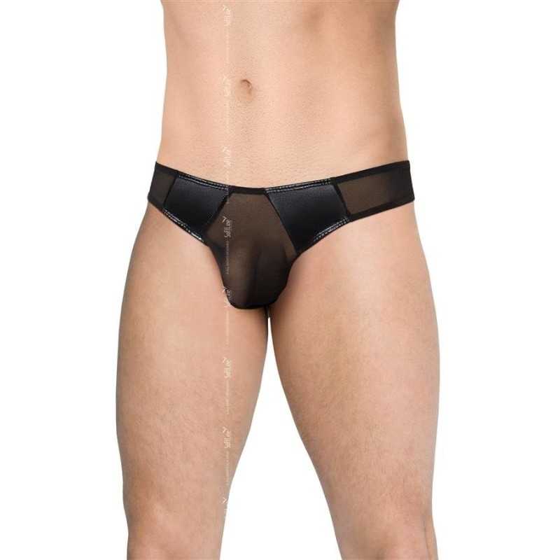 Erotissimo Loveshop 82 Large String noir micro résille wetlook