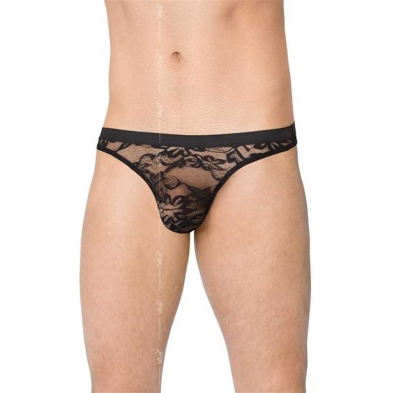 Erotissimo Loveshop 82 String noir dentelle devant Homme