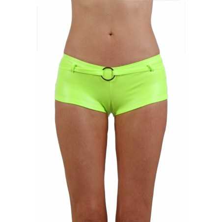 Erotissimo Loveshop 82 Short Wetlook Fluo Ceinture Anneau