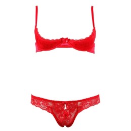 Erotissimo Loveshop 82 Ensemble Dentelle Rouge Soutien Gorge Et