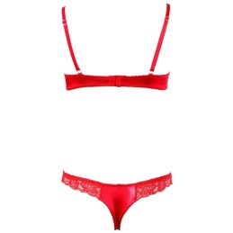 Erotissimo Loveshop 82 Ensemble Dentelle Rouge Soutien Gorge Et