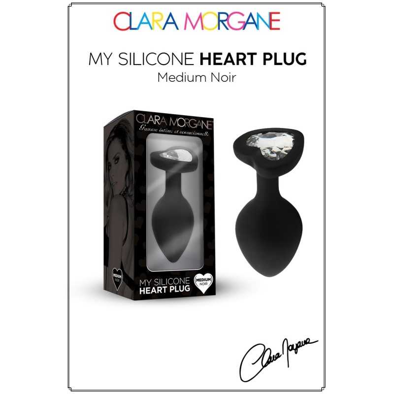 Erotissimo Loveshop 82 My Herat Black Silicone Plug Coeur