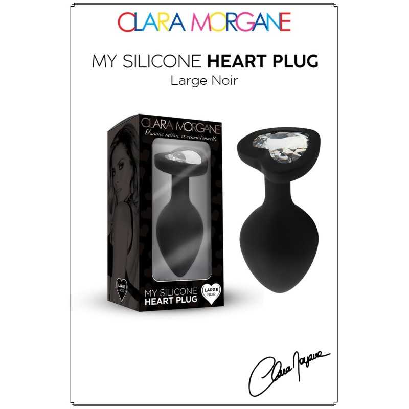 Erotissimo Loveshop 82 My Herat Black Silicone Plug Coeur