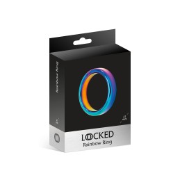Prestaloveshop Cockring Rainbow Large Anneau Acier Irisé