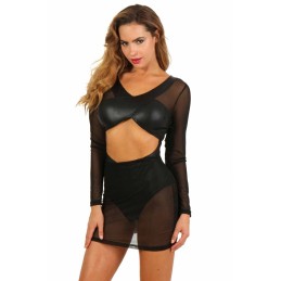 Erotissimo Loveshop 82 Robe Body Wetlook et Voile