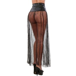 Prestaloveshop Jupe Serre Taille Effet Cuir et Tulle Prestaloveshop Jupe Serre Taille Effet Cuir et Tulle