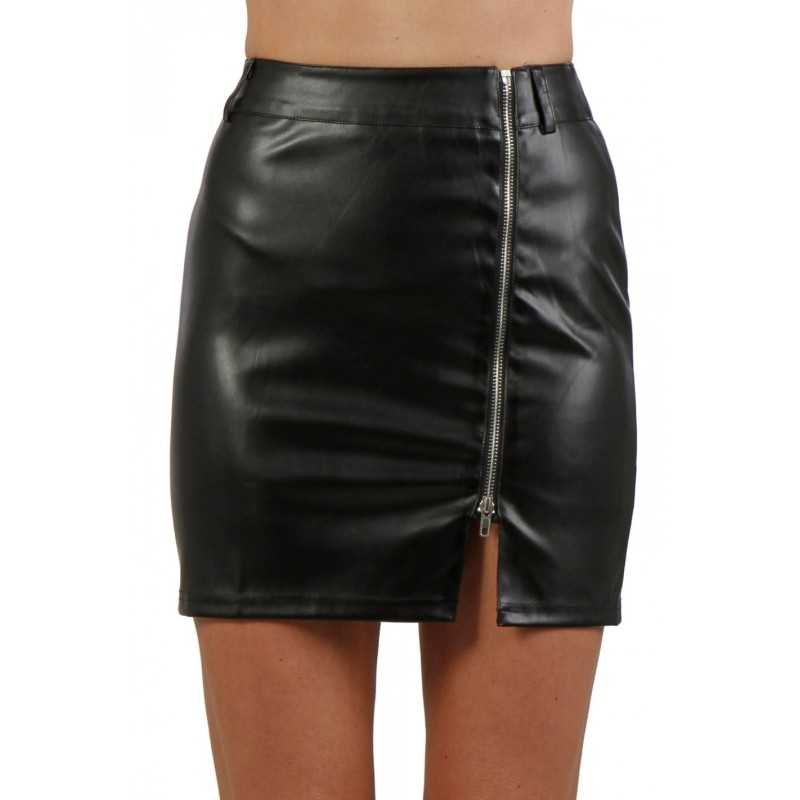 Erotissimo Loveshop 82 Jupe Simili Cuir Fente Zip