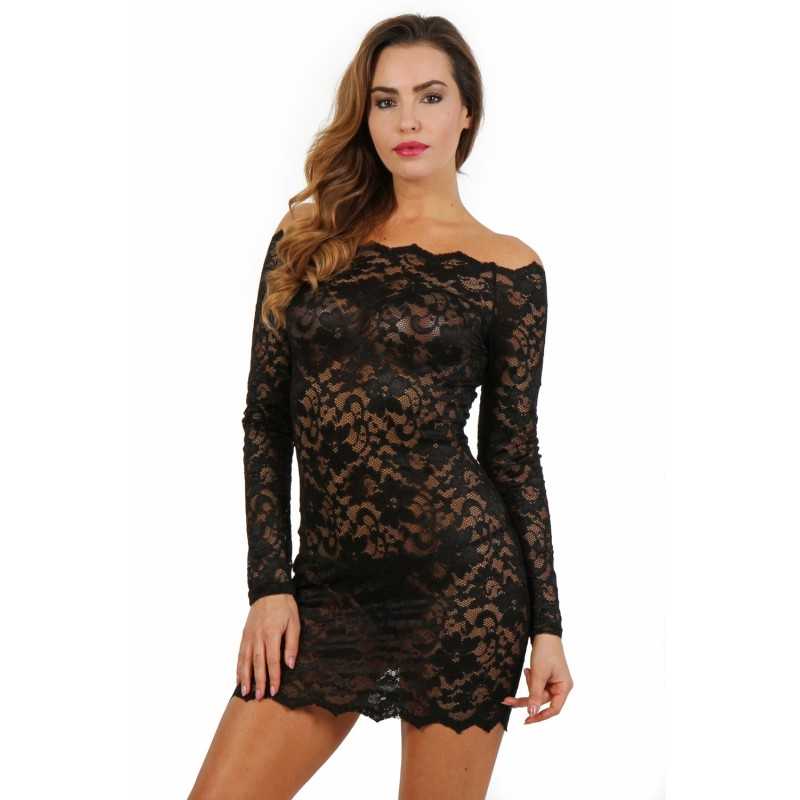 Erotissimo Loveshop 82 Robe Manches Longues en Dentelle