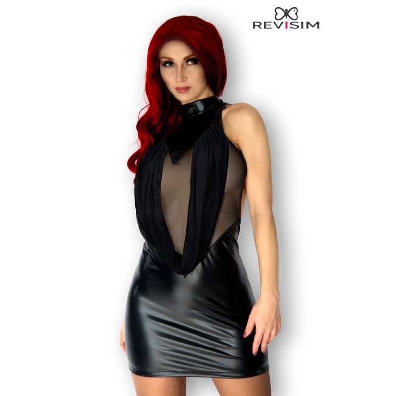 Erotissimo Loveshop 82 Luna Robe Noire Wetlook et Voile