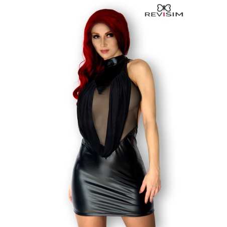 Erotissimo Loveshop 82 Luna Robe Noire Wetlook et Voile