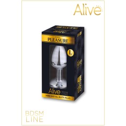 Erotissimo Loveshop 82 Metal Butt Plug Argent Alive BDSM