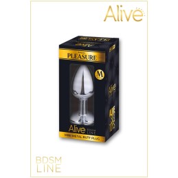 Erotissimo Loveshop 82 Metal Butt Plug Argent Alive BDSM