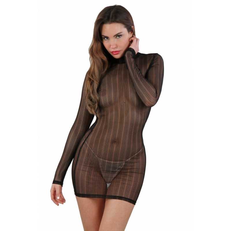 Erotissimo Loveshop 82 Robe transparence légèrement argentée