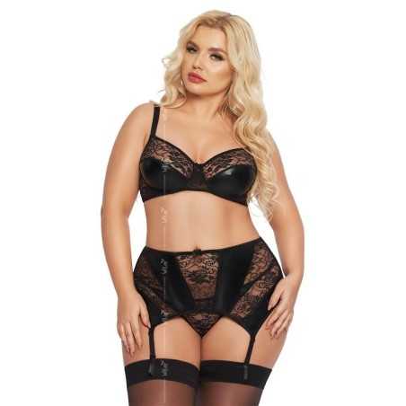 Erotissimo Loveshop 82 Jeanne ensemble dentelle wetlook noir 3