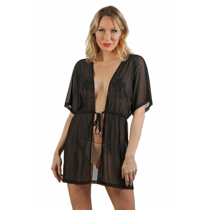 Erotissimo Loveshop 82 Déshabillé micro résille Taille