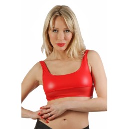 Prestaloveshop Top brassière wetlook micro résille Prestaloveshop Top brassière wetlook micro résille