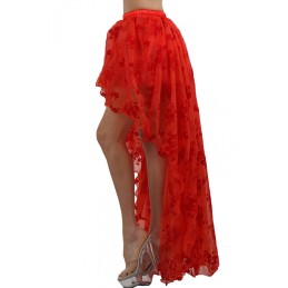 Prestaloveshop Jupe volant dentelle rouge Prestaloveshop Jupe volant dentelle rouge
