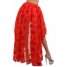 Prestaloveshop Jupe volant dentelle rouge Prestaloveshop Jupe volant dentelle rouge