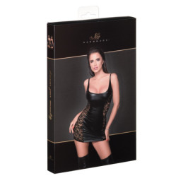 Robe wetlook décolleté dentelle F229