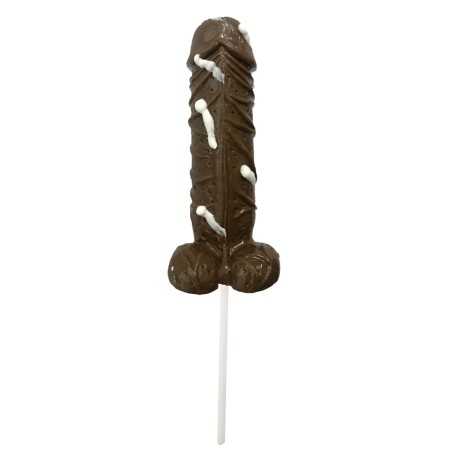 Erotissimo Loveshop 82 Sucette Penis Chocolat Noir 17 Cm