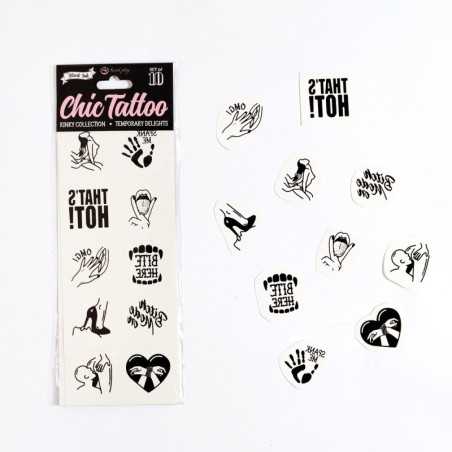 Set 10 tatoos Kinky temporaires