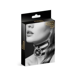 Erotissimo Loveshop 82 Collier Triple Ras de Cou Noir Anneau