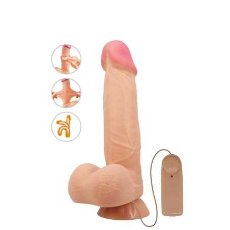 Prestaloveshop Gode Vibrant Ventouse À Squelette 21.8 Cm