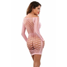 Prestaloveshop Robe Large Résille Manches Longues