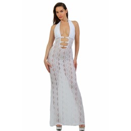 Prestaloveshop Robe Longue En Dentelle Large Décolleté