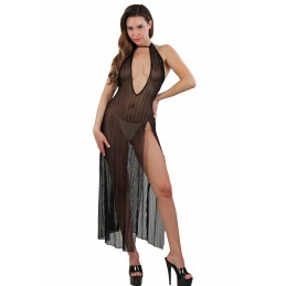 Prestaloveshop Robe Déshabillé Long Transparent Rayé Prestaloveshop Robe Déshabillé Long Transparent Rayé