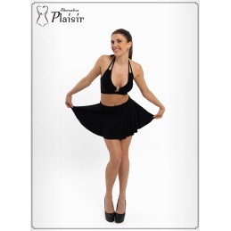 Prestaloveshop Jupe Évasée Opaque Noir Apl06