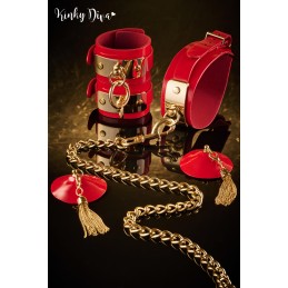 Prestaloveshop Menottes chevilles Glossy anneau détachable doré Prestaloveshop Menottes chevilles Glossy anneau détachable doré