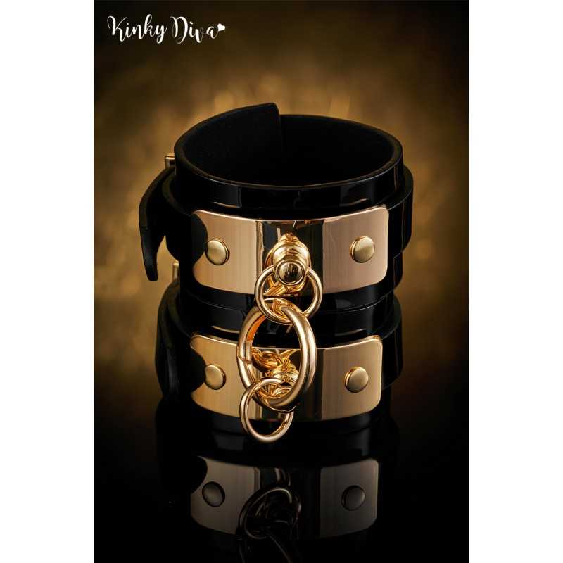 Prestaloveshop Menottes poignets Glossy anneau clip détachable