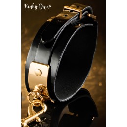 Prestaloveshop Collier Glossy & Laisse mousqueton doré Prestaloveshop Collier Glossy & Laisse mousqueton doré