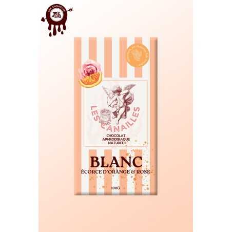 Prestaloveshop Tablette chocolat aphrodisiaque • Blanc, écorce