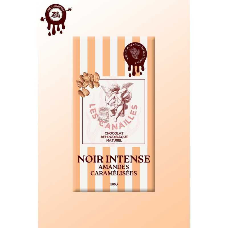 Prestaloveshop Tablette chocolat aphrodisiaque • Noir, Amandes