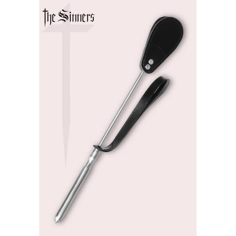 Prestaloveshop Cravache cuir noir manche aluminium 49 cm